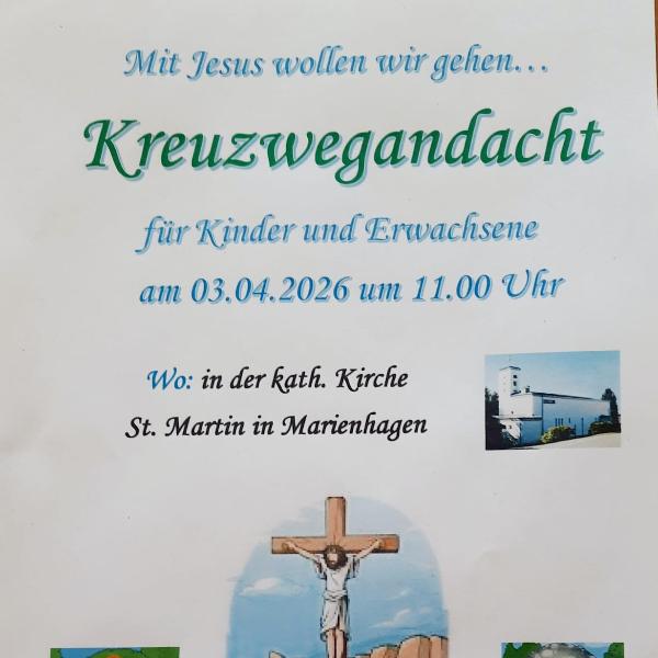 Kreuzwegandacht für Kinder in Marienhagen